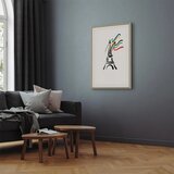  Slika - Eiffel Tower and Colorful Ribbons 80x120 U prirodnom drvenom okviru | shoptok.hr