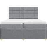  Krevet s oprugama i madracem svjetlosivi 200 x 200cm od tkanine | shoptok.hr