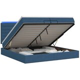  Krevet od pjene s madracem i LED-om Plava 200 x 200 cm Tkanina - Plava 200 x 200 cm Dizajn linija | shoptok.hr