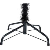  Umjetno osvijetljeno božićno drvce s kuglicama crno 120 cm PVC | shoptok.hr