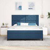 vidaXL Box Spring Krevet s Madracem Plavi Super Kralj | shoptok.hr