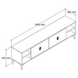 Hanah home TV komoda, krem Slike