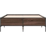 vidaXL Okvir kreveta boja hrasta 160x200 cm konstruirano drvo i metal | shoptok.hr