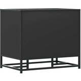 vidaXL Klupa za cipele crna 60x40x53,5 cm izrađena od drveta i metala | shoptok.hr