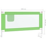 vidaXL Sigurnosna ograda za dječji krevet zelena 160 x 25 cm tkanina | shoptok.hr
