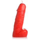 Master Series Passion Pecker Penis Drip Candle - Red
