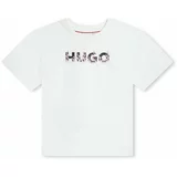 Hugo Otroška bombažna kratka majica bela barva