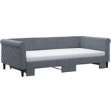  Izvlečna dnevna postelja z vzmetnico tem. siva 100x200 cm žamet, (20929873) | Shoptok.si