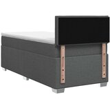  Boxspring krevet s madracem Tamnosiva 90 x 190 cm Tkanina - Tamnosiva 90 x 190 cm Dizajn s rombovima | shoptok.hr