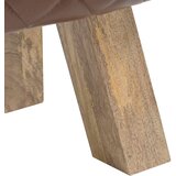  Klupa 110 x 30 x 45 cm Prava koža Smeđa dijamantna | shoptok.hr