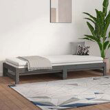  Izvlečna dnevna postelja siva 2x(90x200) cm trdna borovina, (20643911) | Shoptok.si