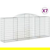  Obokane gabion košare 7 kosa 300x50x120/140 cm pocinkano železo | Shoptok.si