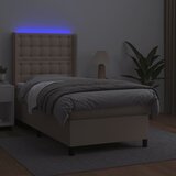  box spring madrac LED cappuccino 100x200cm umjetna koža | shoptok.hr