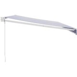 vidaXL Tenda na uvlačenje plavo-bijela 5 x 3 m od tkanine i aluminija | shoptok.hr