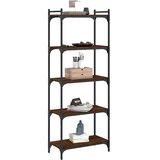  Regal za knjige 5 razina smeđa boja hrasta 60x30x154 cm drveni | Shoptok.si
