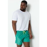 Trendyol Plus Size Men's Green Standard Fit Sea Shorts Cene
