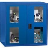 LISTA Vrhnja omarica s krilnimi vrati, z vrati s kontrolnim okencem, VxŠxG 1000 x 1023 x 725 mm, svetlo modra | Shoptok.si