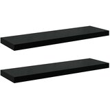  Plutajuće zidne police 2 kom sjajne crne 80 x 23,5 x 3,8 cm MDF | Eponuda.ba