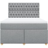  Krevet box spring s madracem svjetlosiva 160x200 cm tkanina | shoptok.hr