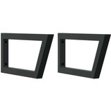  Zidna polica za Lavabo - Umivaonik od čelika i masivnog bagremovog drva - tamno smeđa i crna 120 x 50 x 2 cm 1 Trapez | shoptok.hr