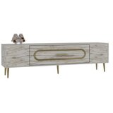 Hanah home tv polica Dekop3 ephesus marble gold