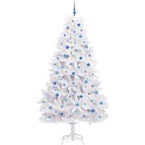  Umetno Zložljivo Božično Drevo Bela 240 cm PVC in jeklo | Shoptok.si