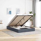 Maison Chic Otomanski Posteljni okvir - Dvoposteljna postelja - Zakonska postelja brez vzmetnice Temno siva 140x190 cm-J558, (21761372) | Shoptok.si