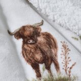 Catherine Lansfield Rjava/bež odeja iz mikropliša 130x170 cm Angus Highland Cow – | Shoptok.si