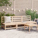 Maison Chic Vrtni kavč - Zunanji kavči brez naslonov 3 kosi 70x70x67 cm trdna borovina, (22043653) | Shoptok.si