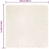  Lažni Ovčji Tepih Bijelo 240 x 240 cm Poliester | shoptok.hr