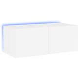 Maison Chic Stenska TV omarica - TV stojalo - Televizijska omarica z LED lučkami bela 80x35x31 cm, (21701042) Cene