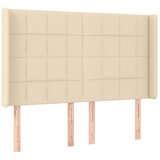 Maison Chic vzglavna omarica - nočna omarica - posteljna omarica z ušesi krem 147x16x118/128 cm blago, (21707676) Cene