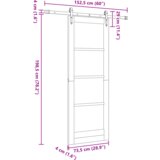vidaXL klizna vrata s hardverskim setom 'ORKDAL'73.5 x 198.5 cm | shoptok.hr