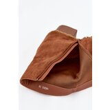 Boto Women's ankle boots on heel with rolled shaft Camel Idalia | Eponuda.ba