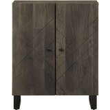 vidaXL Komoda črn 60x33x75 cm trden mangov les | Shoptok.si