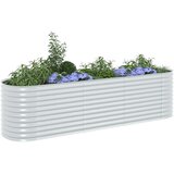  Vrtna sadilica od pocinčanog čelika 320 x 80 x 81 cm srebrna | shoptok.hr