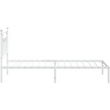  Metalni okvir za krevet s uzglavljem bijeli 100x190 cm | shoptok.hr