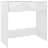 vidaXL Pisalna miza visok sijaj bela 80x40x75 cm iverna plošča | Shoptok.si