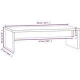  Stojalo za zaslon belo 50x27x15 cm trdna borovina, (20601415) | Shoptok.si