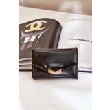  Lacquered Women's Wallet Black Rahner Cene