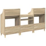  Set medijskih polica 3 kom. Hrast sonoma 212 x 46 x 112 cm Slike