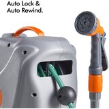 Vonhaus Zidni Držač za Crijevo 30m s Automatskim Namotavanjem i 8-funkcijskim Pištoljem za Prskanje | shoptok.hr