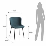 Tomasucci Modrozeleni jedilni stoli v kompletu 2 ks Snug – | Shoptok.si