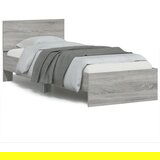  The Living Store Posteljni okvir z vzglavjem in LED siva sonoma 90x190 cm - Posteljni Okvir, (21498267) | Shoptok.si