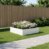  Vrtna saksija Bijela 80 x 80 x 30 cm Čelična vrata | shoptok.hr