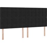  LED krevet za pohranu s madracem Crna 200 x 200 cm Baršun | shoptok.hr