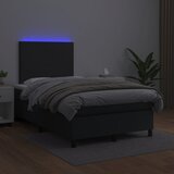  box spring s madracem LED crni 120 x 190 cm umjetna koža | shoptok.hr