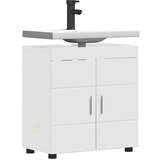 vidaXL kabinet za umivalnik v kopalnici tulum bela z visokim sijajem | Shoptok.si