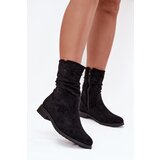 Boto Insulated Women's Booties With Wrinkled Shaft On Flat Heel Krisia | Shoptok.si