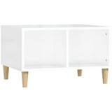 Maison Chic Klubska mizica - kavna mizica - Nizka mizica visok sijaj bela 60x50x36,5 cm inženirski les, (21752697) Cene